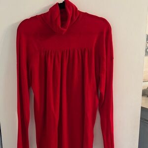 Maeve by Anthropologie  Red Turtleneck drop shoulder Top